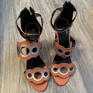 Pierre Hardy Two-Toned Strappy Sandals With Cutouts - Calf Leather - Never Worn